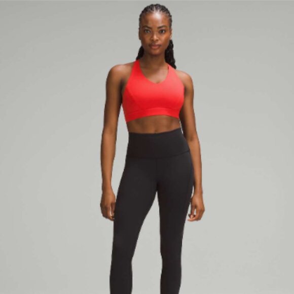 Lululemon Envital Sports Bra with Cross Back Medium Support - Size 12 in Red - Picture 9 of 9